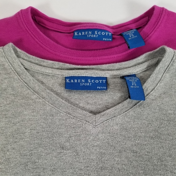 Pair of Solid Dressy T-Shirts, Size SP - Picture 6 of 7